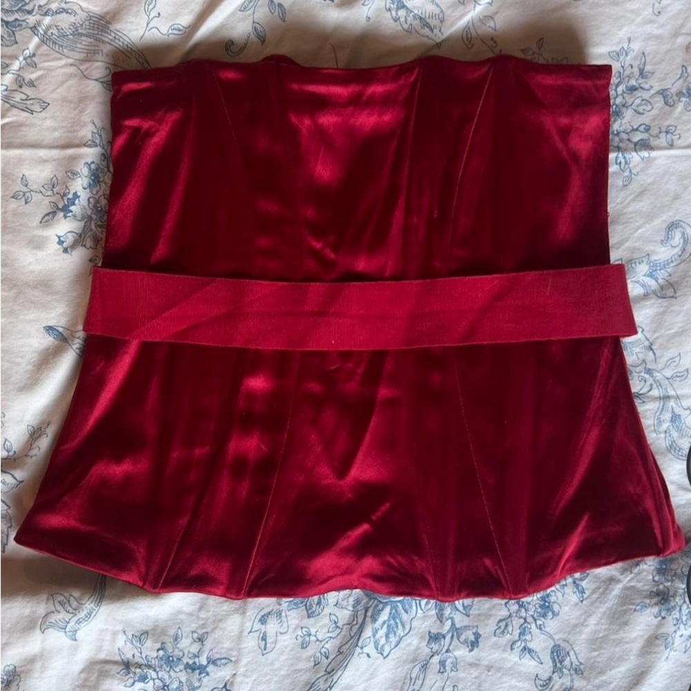 La Perla Luxurious Red Velvet Corset